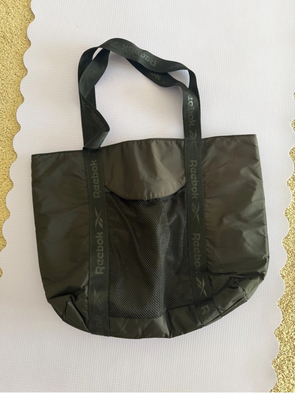 Reebok Black Logo Strap Tote, 20*16 inch